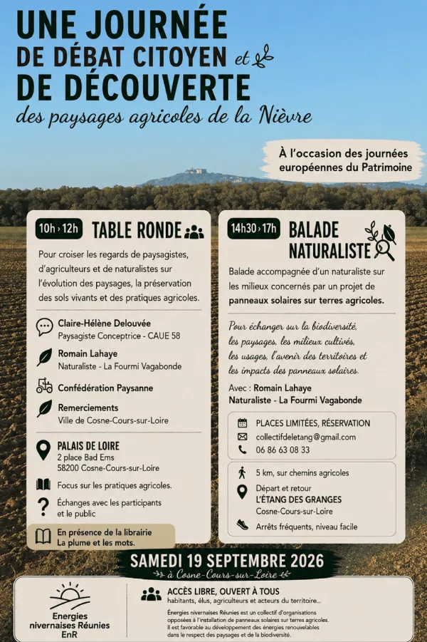journée d'information départementale organisée par EnR à Cosne-sur-Loire